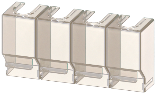 Accessory for 3KC4, 3KC8 terminal covers 1-pole for 250 to 400 A containing 4...