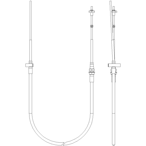 Operator kit with Bowden cable Max-Flex operator Bowden cable single length 2...