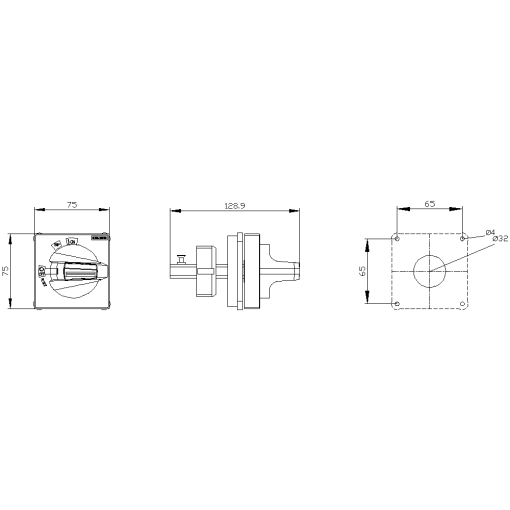 Handle with masking plate standard with tolerance compensation with door open...