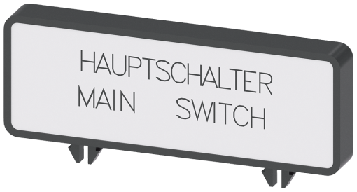 Additional plate, GermanEnglish "Hauptschaltermain switch" 10 units per pack