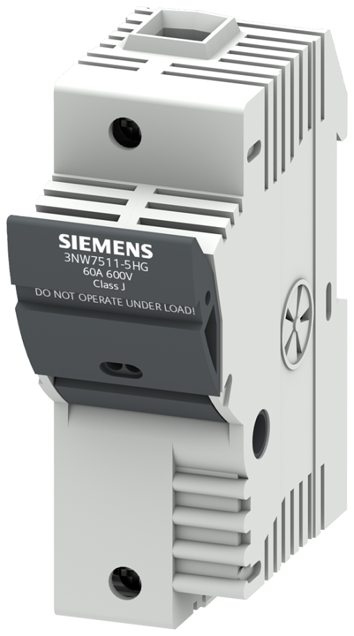 SENTRON, fuse holder, class J, 1-pole, In 60 A, Un AC 600 V
