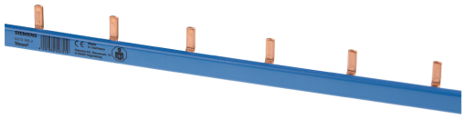 Pin busbar 1PH 10 mm2, 54 MW blue pin busbar, 1-phase straight 10 mm2, 54 MW