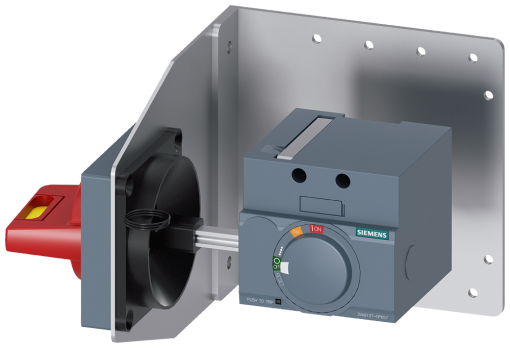 Side wall mounted rotary operator EMERG.-STOP IEC IP65 with mounting bracket ...
