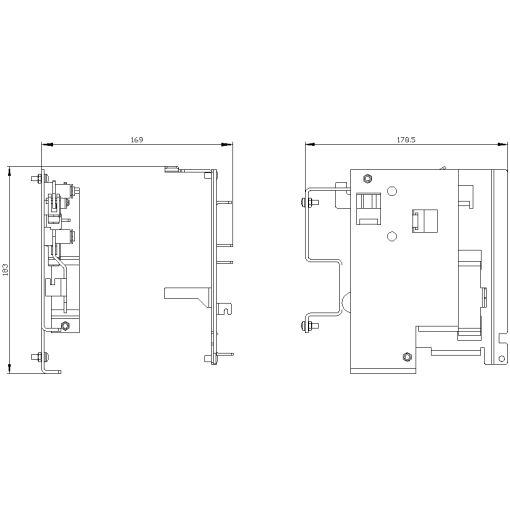 Locking mechanism to prevent opening of the control cabinet door in ON positi...