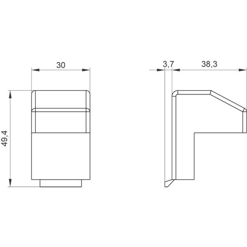 ISO cover for LV HRC base size 00