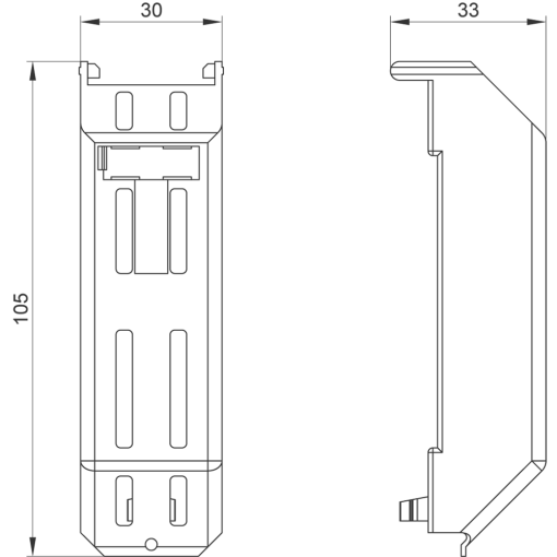 ISO cover IP2X for LV HRC base size 00