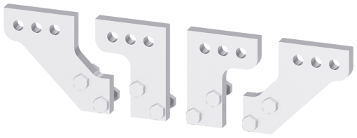 Front, broadened main terminal pieces for mounting