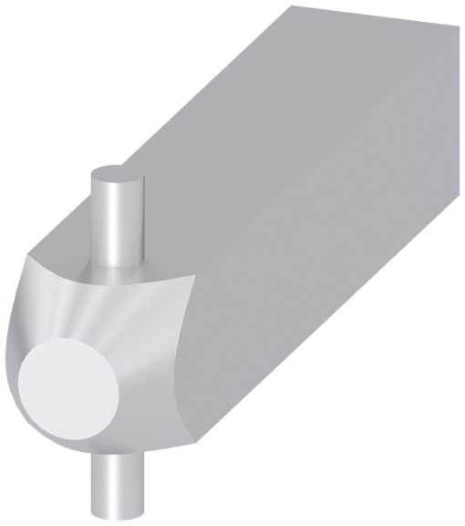Shaft stub for door-coupling rotary operating mechanism 500 mm, accessory for...