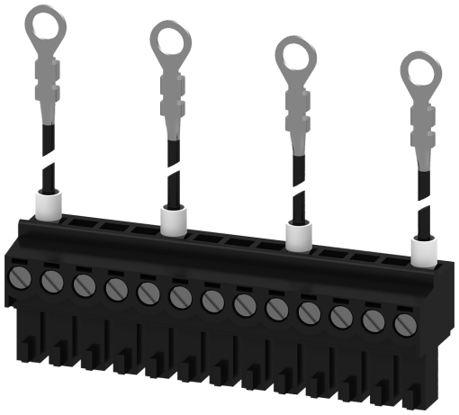Set of cables for voltage tap, MF, 4-pole N conductor left, bottom, accessory