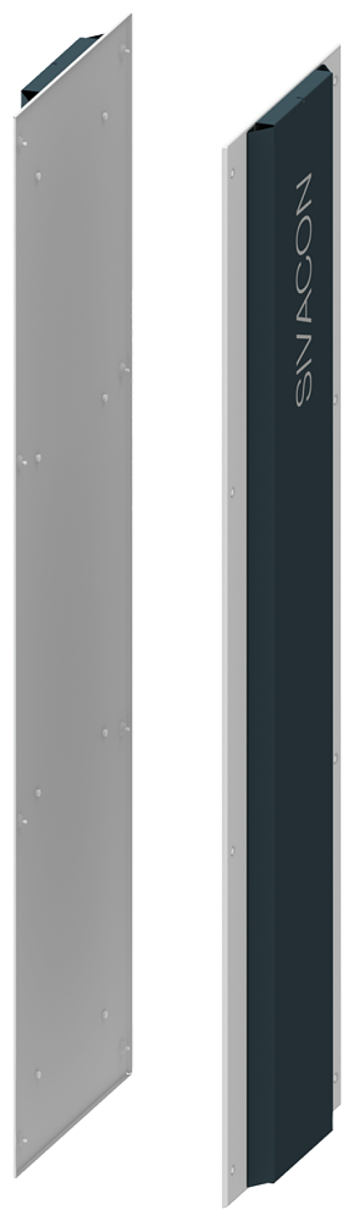 SIVACON S4 design side panel, H 2000 mm D 600 mm, 1 set2 units