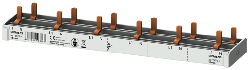 Compact pin busbar, 10 mm2, connection 1PN 6x AFDD  6x compact device 1 MW