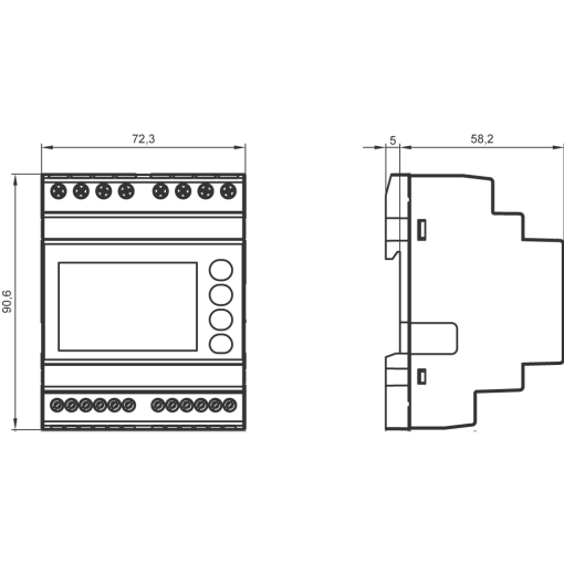 SENTRON 7KT PAC1600 energy meter, 3-phase, 5 A, DIN rail