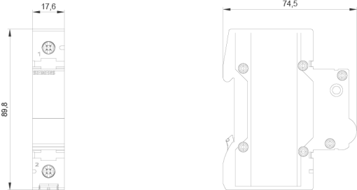 Phase connector gray 1-pole