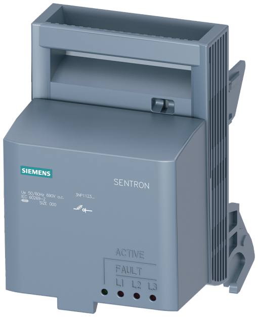 Fuse carrier with EFM15, for size NH000 3-pole, 220 - 440 V DC, accessory