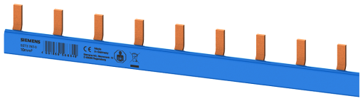 Compact pin busbar, 10 mm2 N color blue MCB 1N, 1 MW, finger-safe