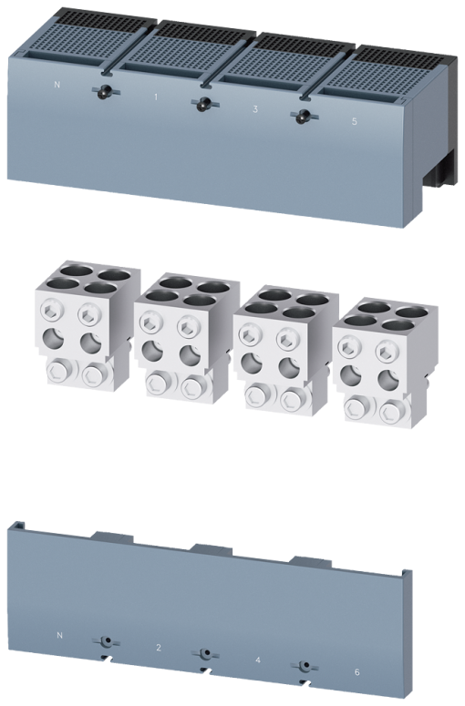 Circular conductor terminal, 4 cables, 4 units, accessory for 3VA1525 1000