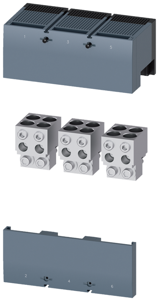Circular conductor terminal, 4 cables, 3 units, accessory for 3VA1525 1000