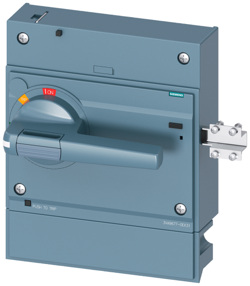 front mounted rotary operator standard IP30 with door interlock and door open...