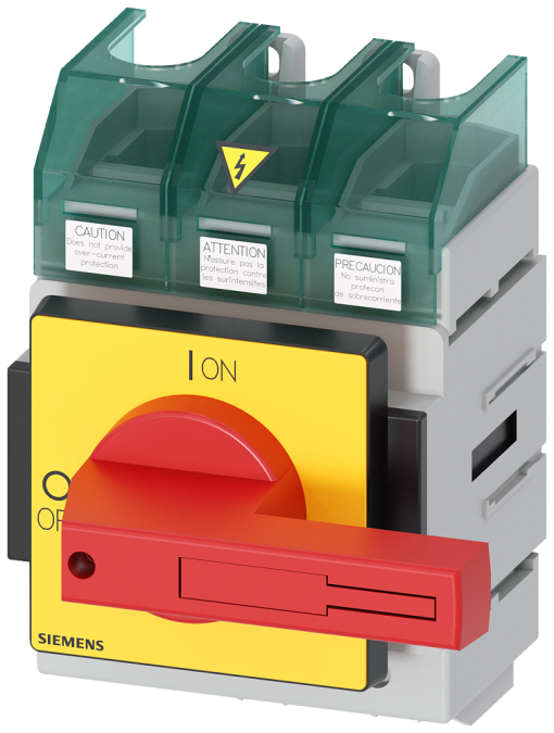 SENTRON, switch disconnector 3LD5 UL, EMERGENCY OFF switch, 3-pole, approved