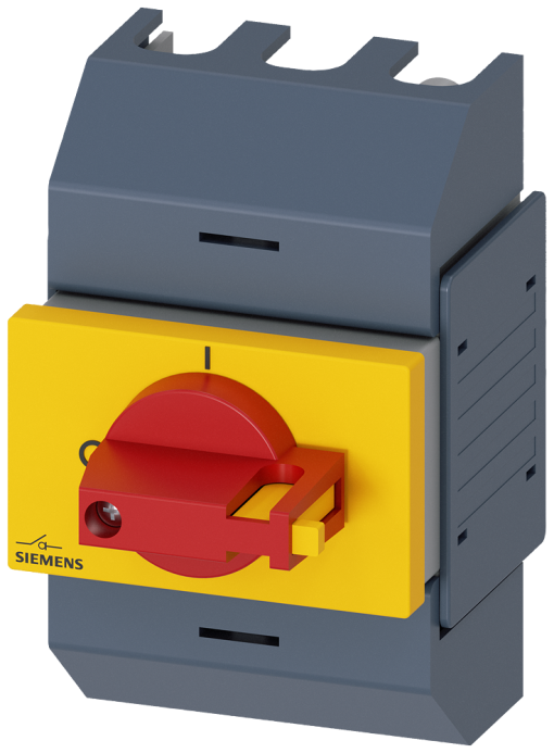 Switch disconnector 63 A, size 01, 3-pole, front operating mechanism, center,...