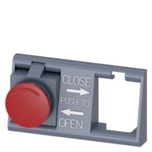 Emergency OPEN button, mushroom pushbutton