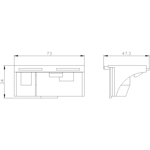 Dummy block for secondary disconnect terminal AUX