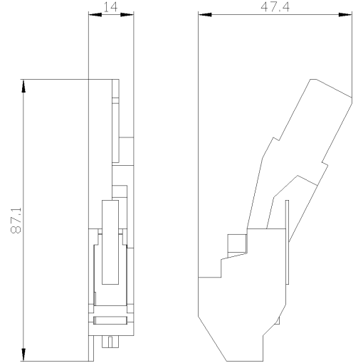 Spring charge signaling switch 1 NO S21