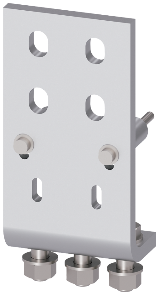 Front connection DIN 43673 double hole, bottom, 1 unit for size 2