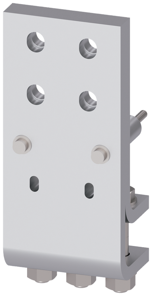 Front connection DIN 43673 double hole, bottom, 1 unit for size 2