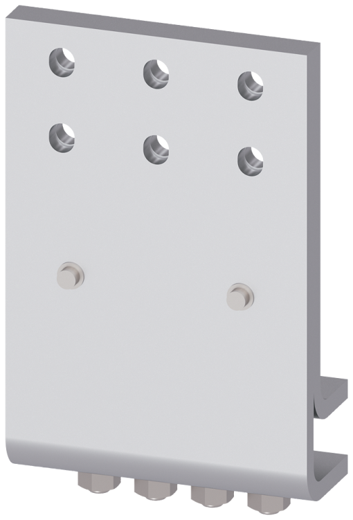 Front connection DIN 43673 double hole, top, 1 unit for size 3, up to 4000 A