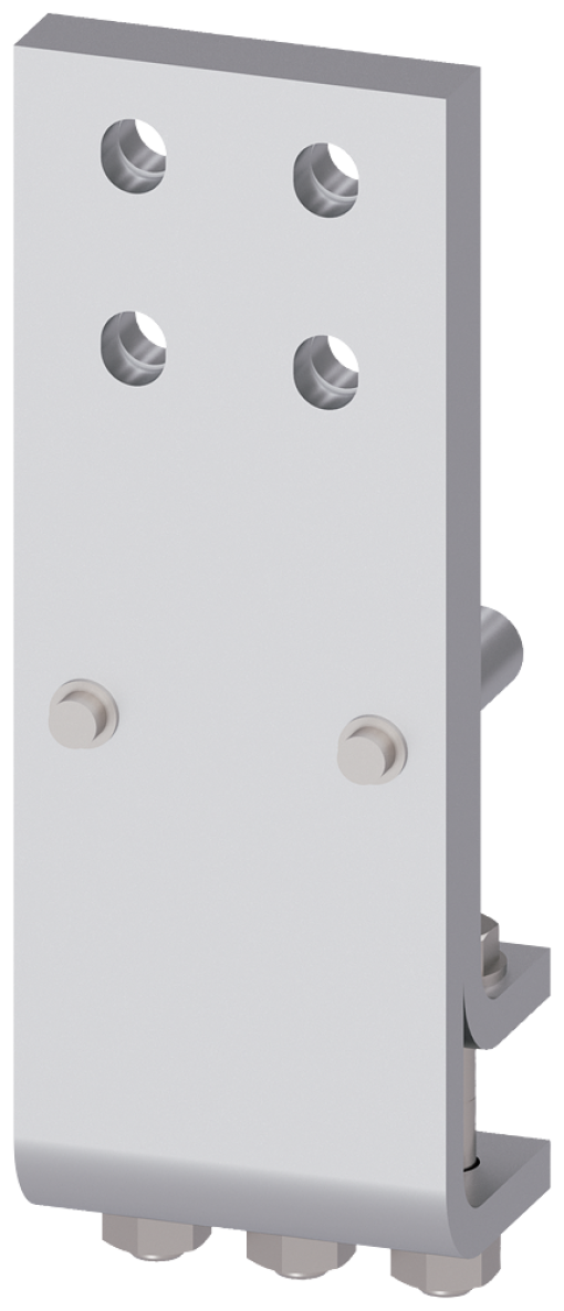 Front connection DIN 43673 double hole, top, 1 unit for size 2