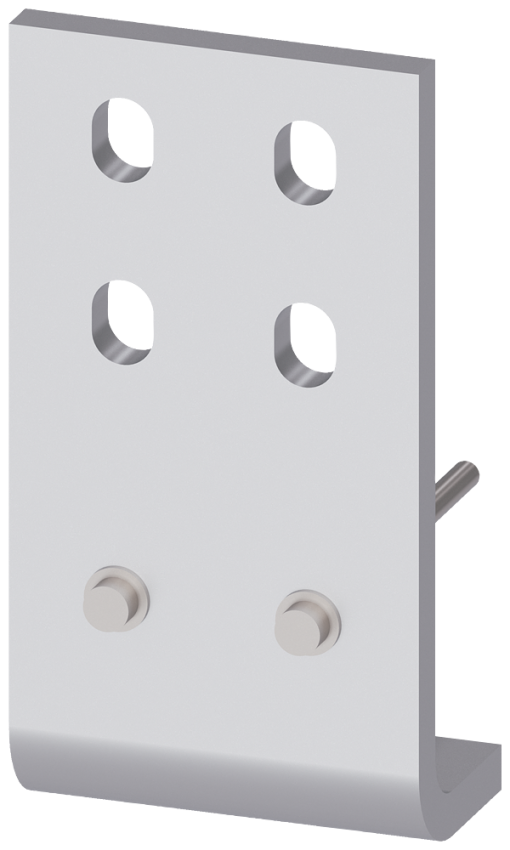 Front connection DIN 43673 double hole, top and bottom, size 2