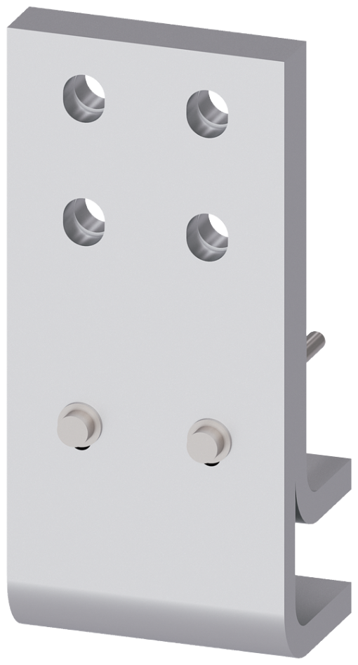 Front connection DIN 43673 double hole, top and bottom, size 2