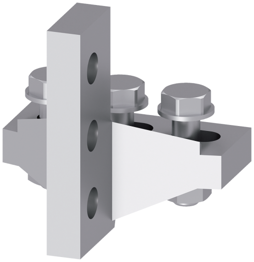 Vertical main connections top or bottom, 1 unit, for size 2