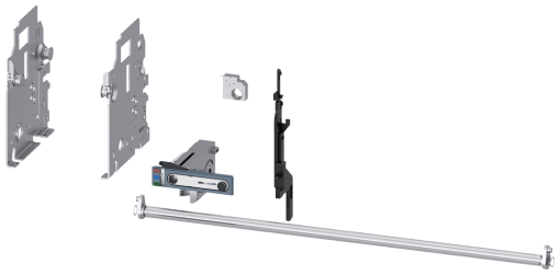 Conversion kit for converting fixed-mounted circuit breakers into withdrawabl...