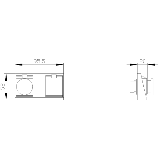 Emergency OPEN button, mushroom pushbutton