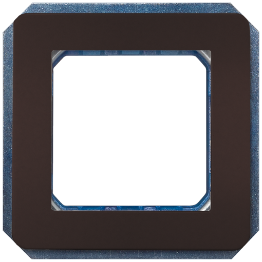 DELTA style module carrier double, incl. intermediate frame, chocolate