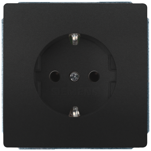 DELTA style SCHUKO socket outlets with increased touch protection, anthracite