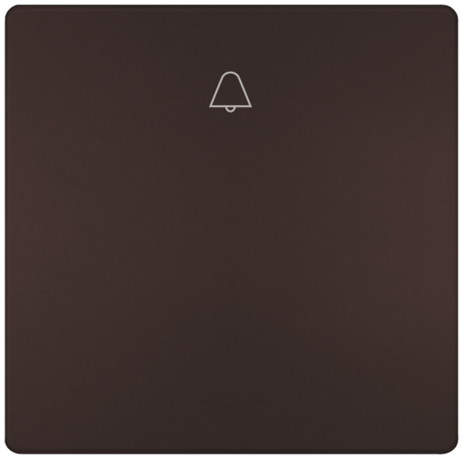 DELTA style rocker with bell symbol, chocolate