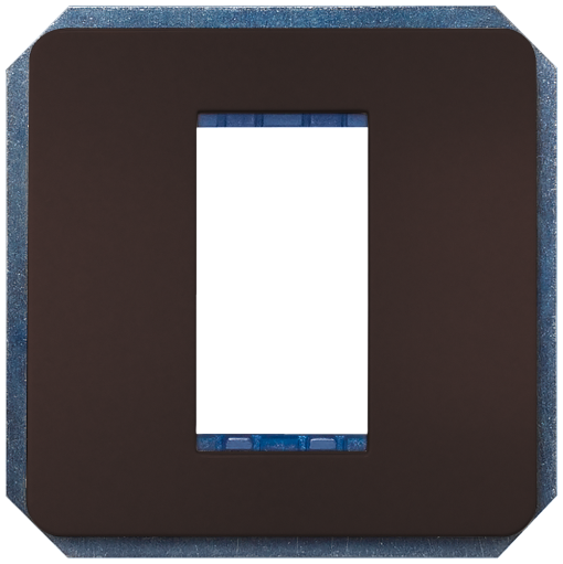 DELTA style module carrier single, incl. intermediate frame, chocolate