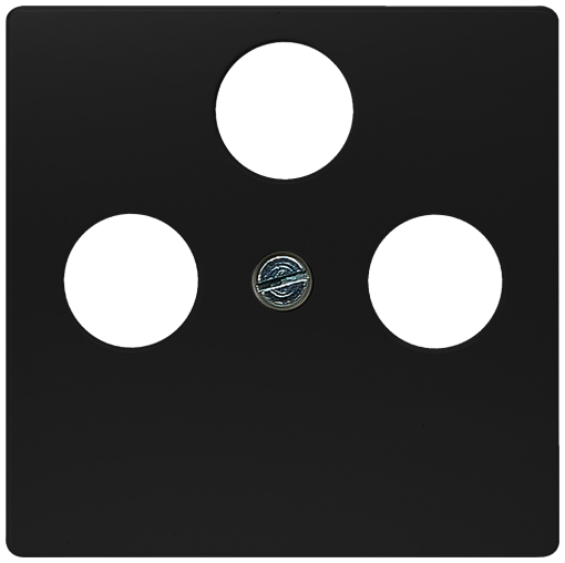 DELTA i-system cover plate for TVRFSAT 3-hole, soft black