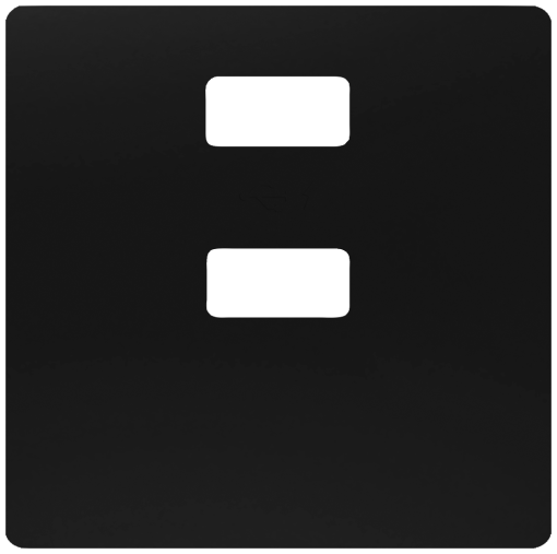 DELTA i-system soft black Cover double USB Charger