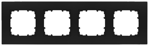 DELTA miro Frame 4-fold Color Soft Black Dimensions 303x90 mm