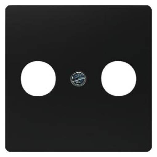 DELTA i-system cover plate for TVRFSAT 2-hole, soft black