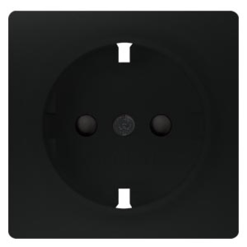 DELTA i-system SCHUKO socket outlet with increased touch protection, soft black