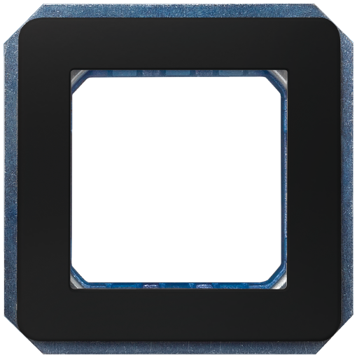 DELTA i-system module carrier double, incl. intermediate frame, soft black