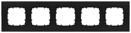 DELTA miro Frame 5-fold Color Soft Black Dimensions 374x90 mm