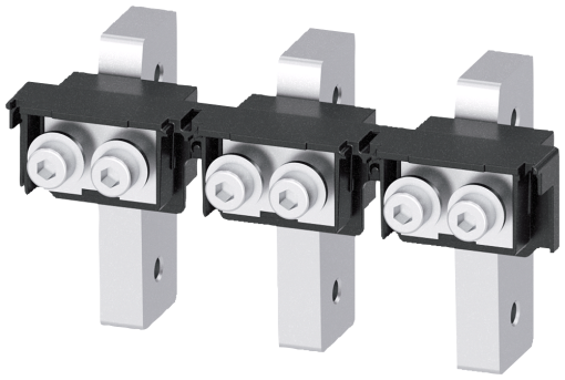 Rear connection stud flat, 3 units, vertical connection