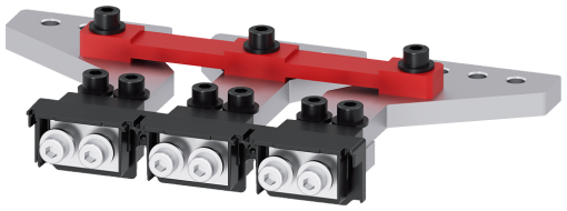 Rear connection stud flat, 3 units, horizontal connection