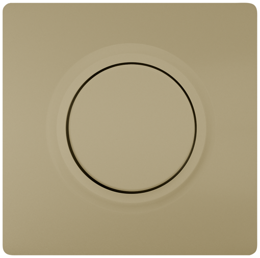 Style, Cover plate for dimmer with rotary knob 68x 68 mm malt gold